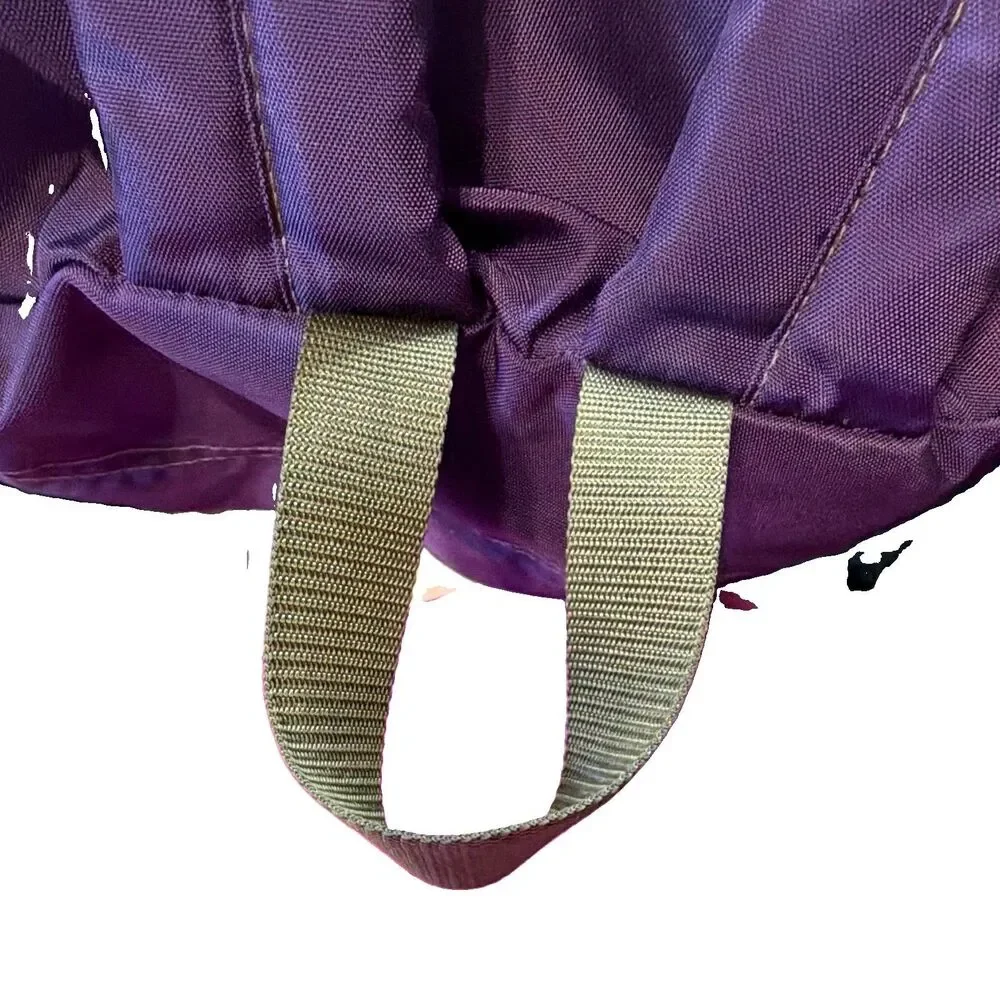 LL Bean Deluxe Book Pack Backpack Purple Grey Reflective Trim School Travel Bag